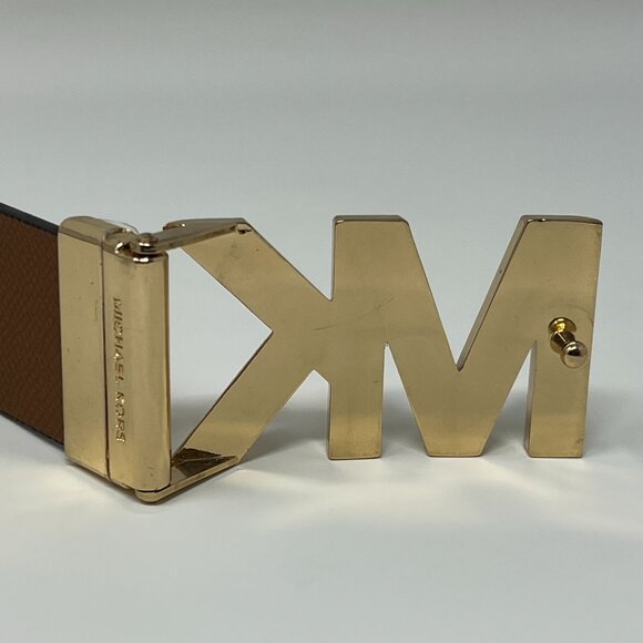 MICHAEL KORS Women’s Twist Reversible Brown Pink Belt - Picture 3 of 6